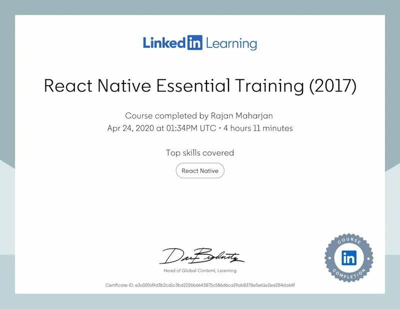 React Native Essential Training (2017)