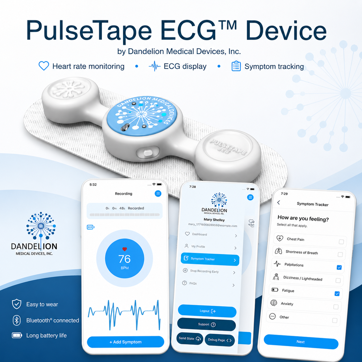 PulseTape recording screen