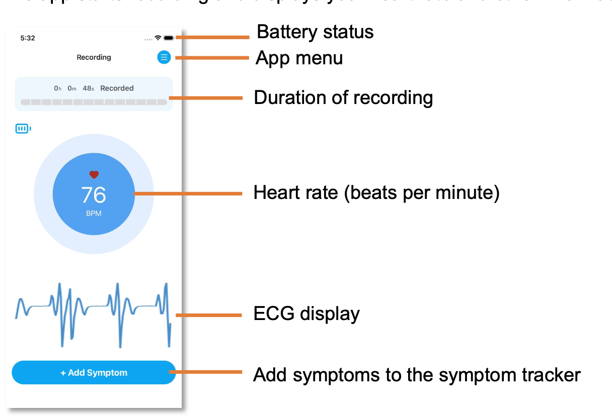 PulseTape recording screen